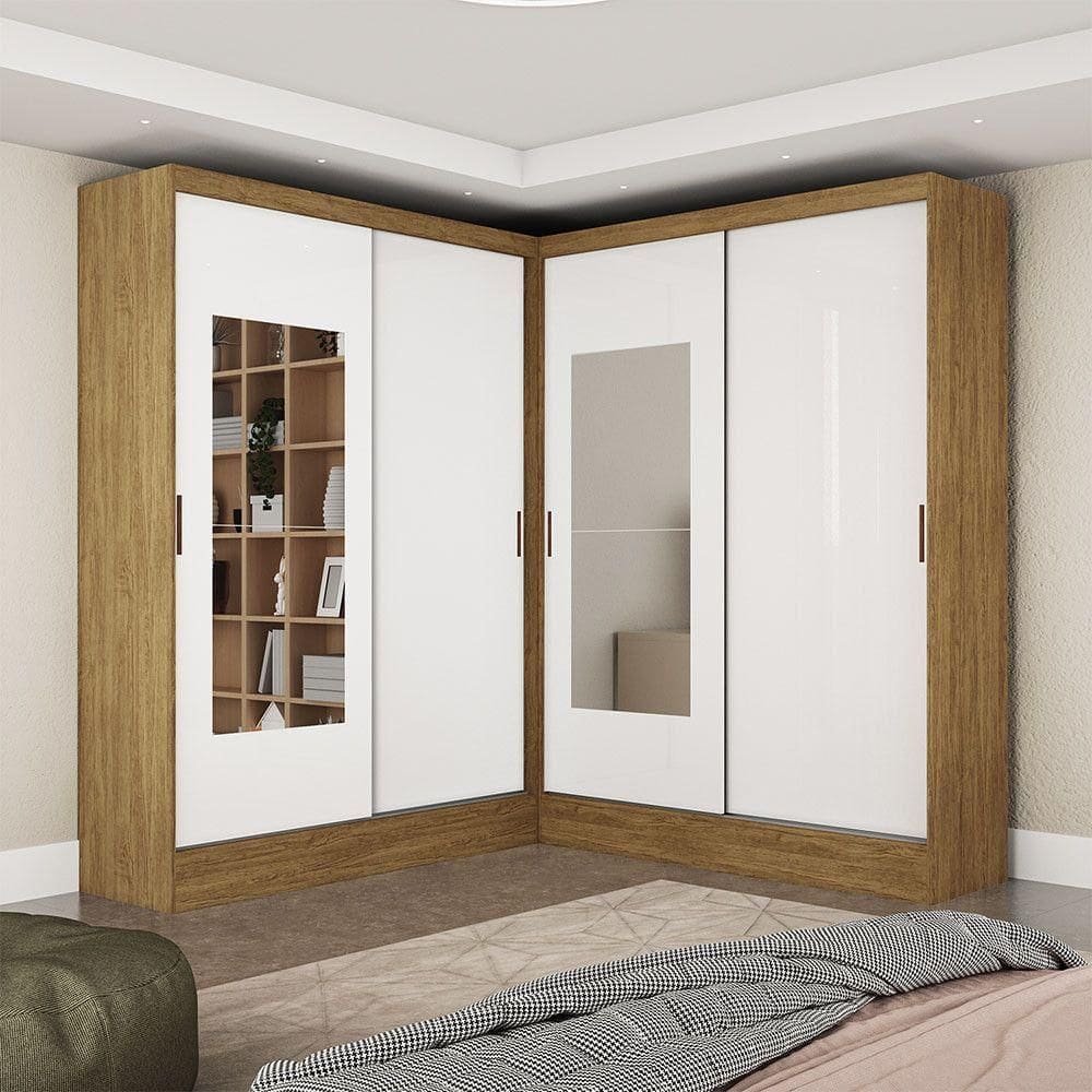 Closet Casal Belém 4 Pts Com Espelho 4 Gvts Carioca Móveis.