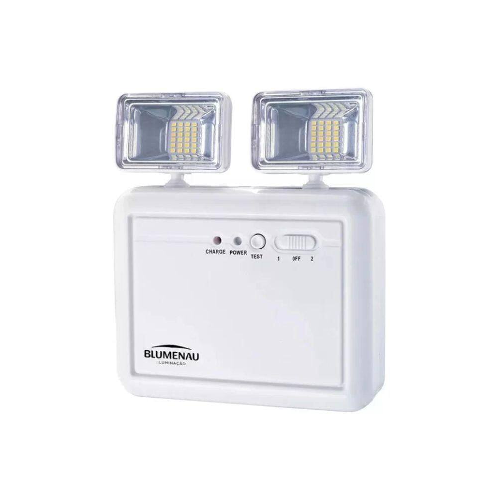 Bloco De Emergência Autônomo Led 2200 Lumens Com Bat. Selada Blumenau Iluminação