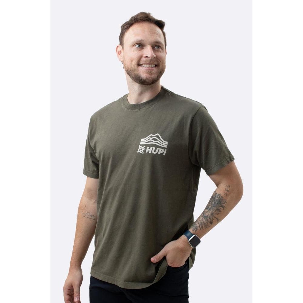 Camiseta HUPI Casual Verde Mountain