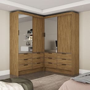 Closet Casal Sevilha 4 Portas Plus 12 Gavetas Carioca Móveis