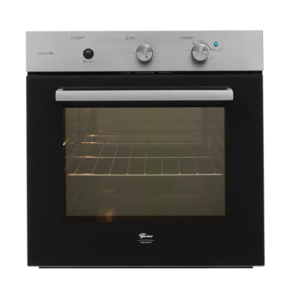 Forno a Gás de Embutir Fischer Infinity 78L com Grill Inox - 110V