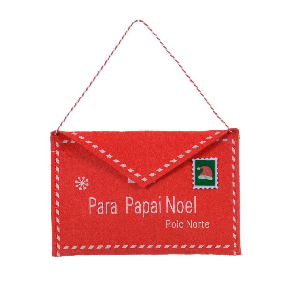 NATAL ENVELOPE PAPAI NOEL PARA (VERMELHO BRANCO) 20X13X0,2cm
