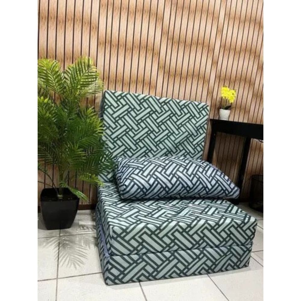 Puff/Colchao/Poltrona 3 em 1 Com Travesseiro Solteiro 78x190x13 Ortobom