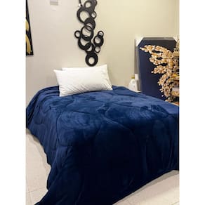 Edredom Blend Luxo Velvet Azul Strong Queen