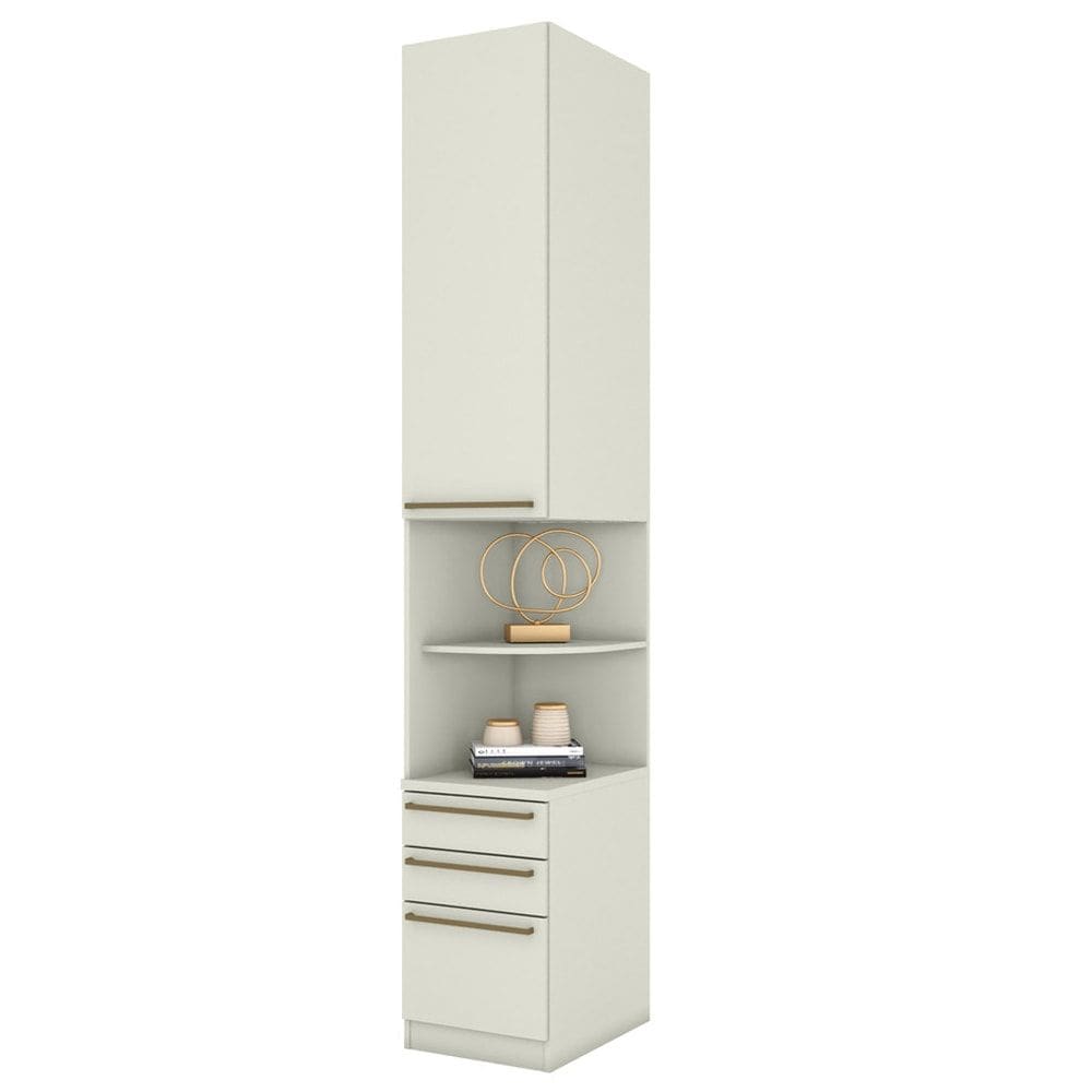 Mesa Cabeceira Modulado 1 Porta 241x40 cm Seletto Areia Henn