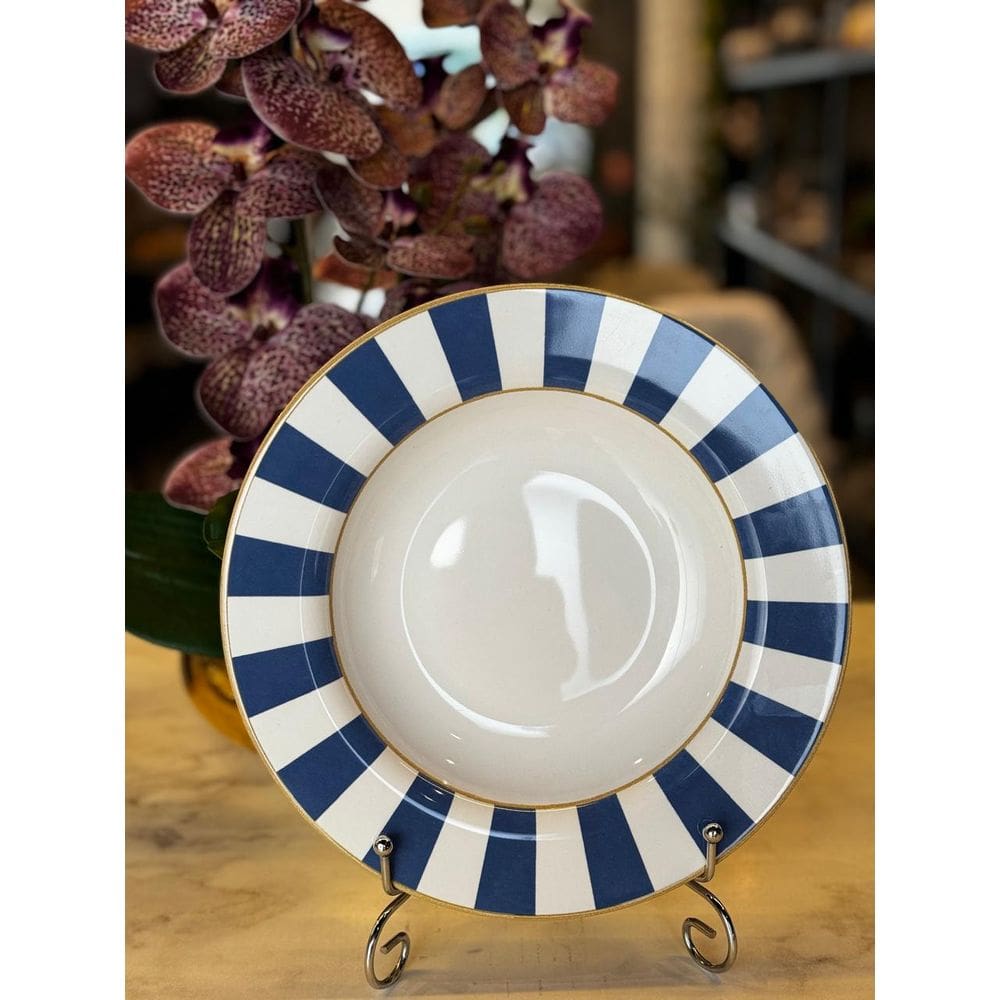Unidade Prato Fundo Stripe Azul 1O Classific.