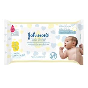 Toalhas Umedecidas Johnson`s Baby Recém Nascido 48 Unidades