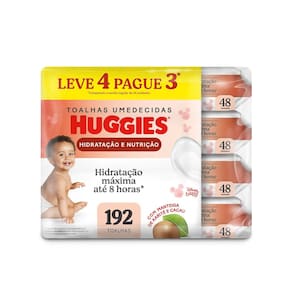 Lenços Huggies Hidratação e Nutrição Contra Assaduras 4x48 Unidades