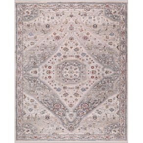 Tapete Coliseo Desenho 03 Bege E Cinza 200X250