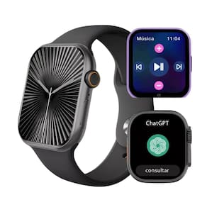 Smartwatch Digital Premium Minimalista Bluetooth Android e IOS Howear HWXPRO Monitoramento Cardíaco Resistente á àgua
