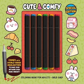 Kit Livro De Colorir E Canetinhas Cute E Comfy Camelot