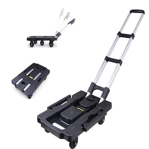 Carrinho De Carga Plataforma Em Aluminio 150Kg 5 Rodas