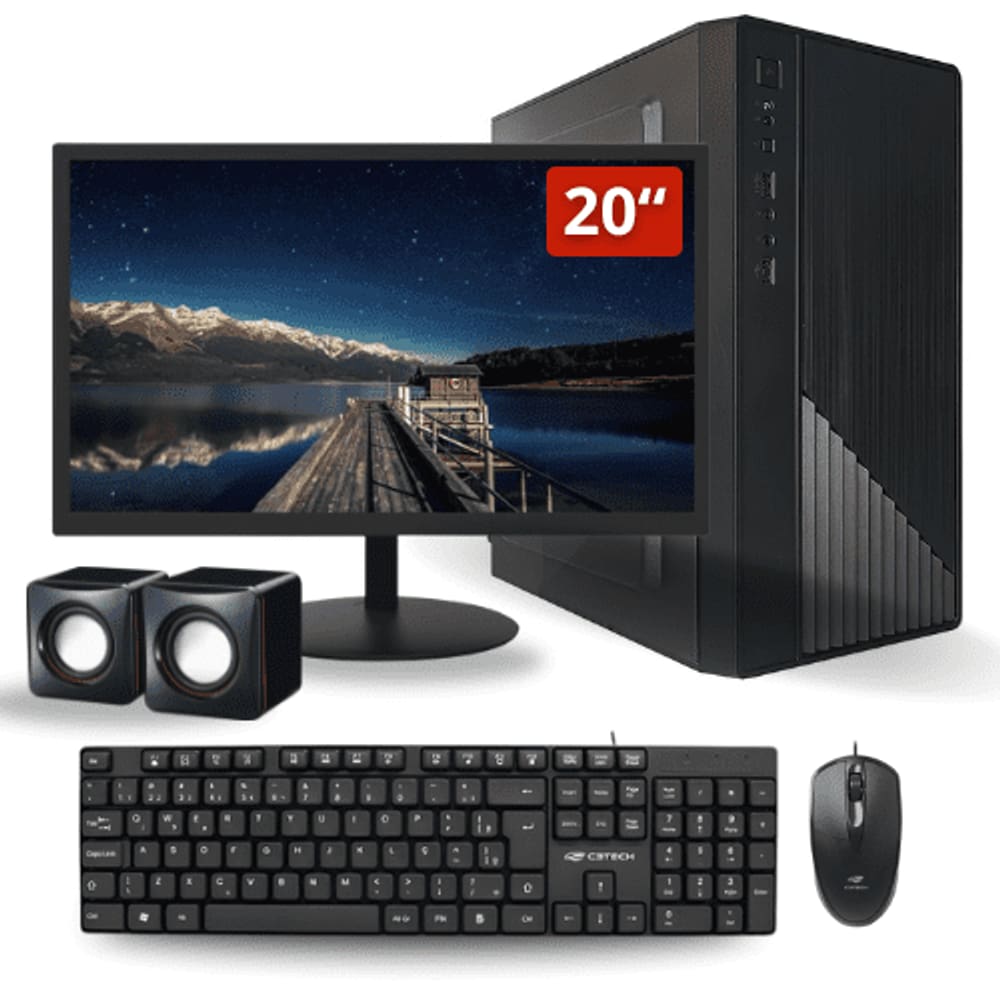 Computador Completo Intel Core I3 8gb M.2 256gb Monitor 20 W10