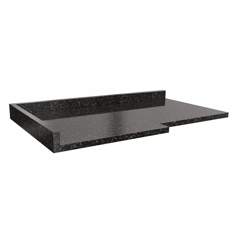 Tampo Para Balcão Canto 98 cm MDP B649 Preto Kappesberg