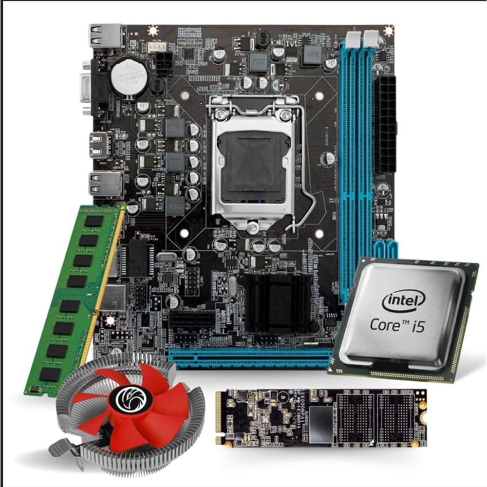 Kit Pl Mãe H110 + Proc. I5 8500 + Mem. 32gb Ddr4 + Cooler + M.2 512gb