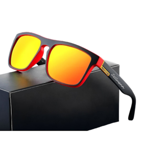 Óculos De Sol Masculino Polarizado Quadrado Espelhado com Proteção 400UV- Zellmann