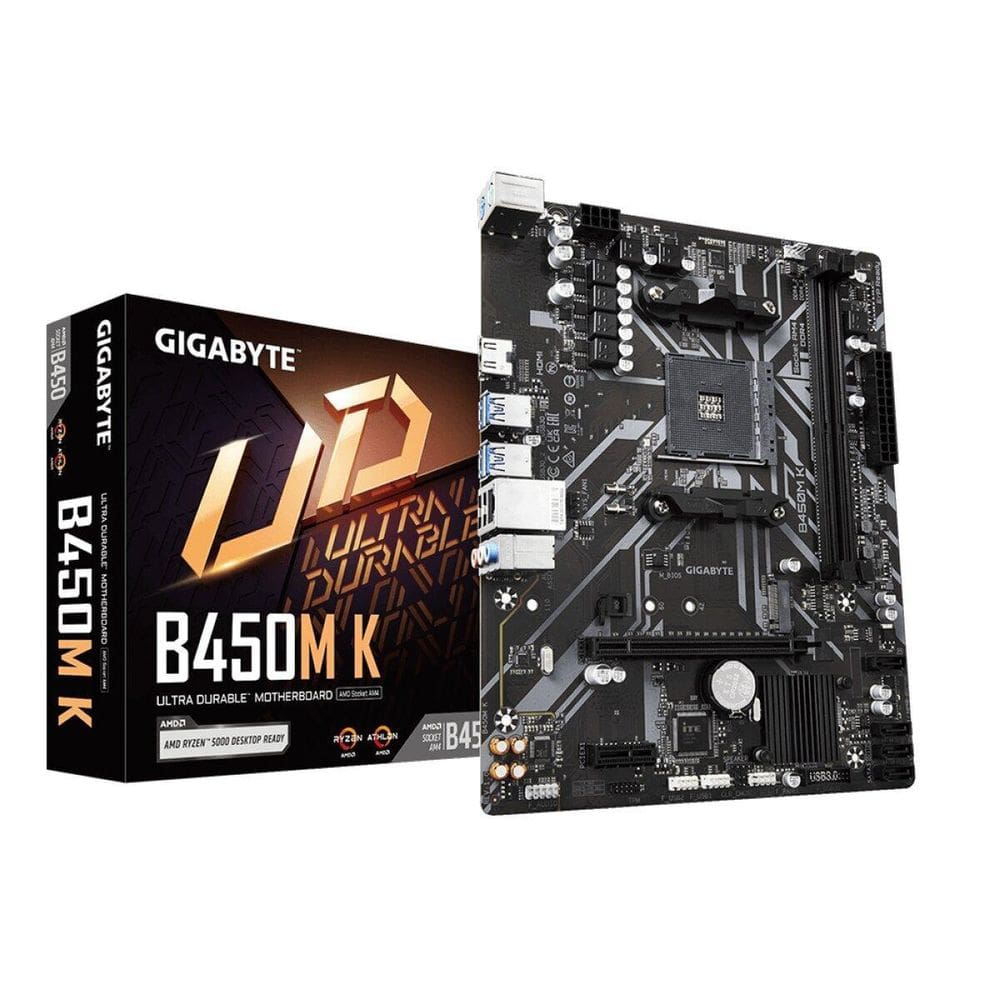 Placa Mãe Gigabyte B450M K 1.0 DDR4 HDMI AM4 Ryzen Socket
