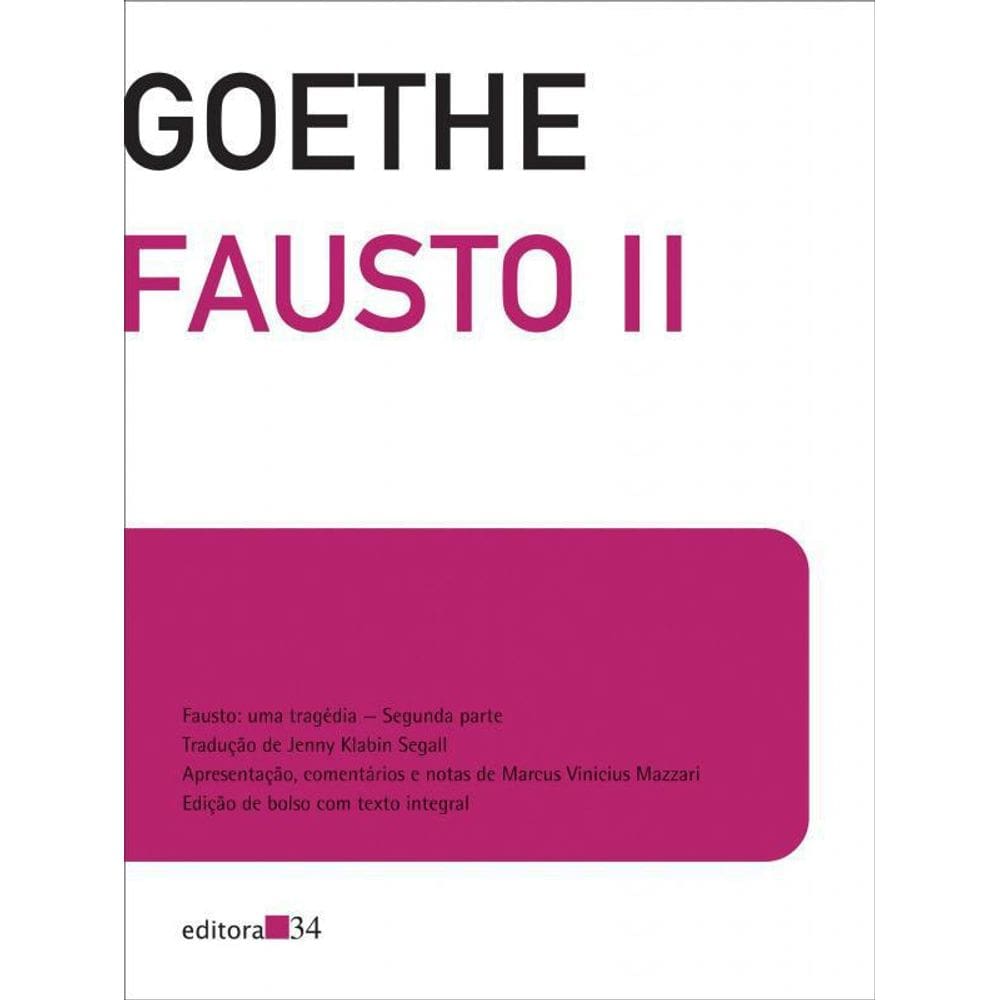 Livro Fausto Ii: Edição De Bolso