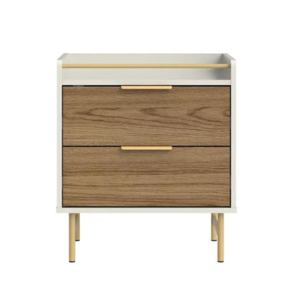 Mesa de Cabeceira 2 Gavetas Yves Freijó e Off White