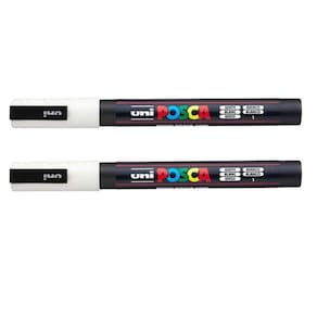 Caneta Marcadora Posca PC-3M Branca 2 Unidades - Uni