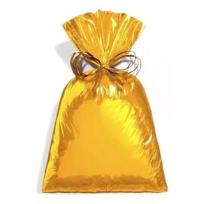 Saco de Presente Metal 60x90 Metalcor Dourado - Cromus