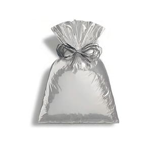 Saco de Presente Metal 60x90 Star Prata - Cromus