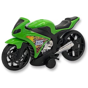 Super Moto 1600 Esportiva Com Rodas Com Fricção - Verde