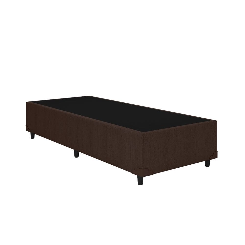 Base Box Solteiro Corino Marrom 88x188