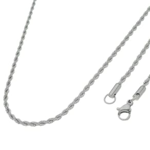 Corrente Modelo Elo Baiano De Aço Inox Cinza 60 Cm