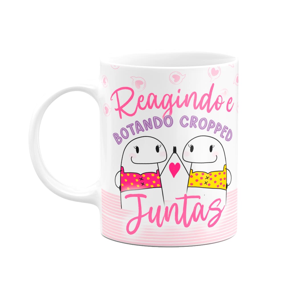 Caneca Flork Amigas - Reagindo e botando cropped juntas