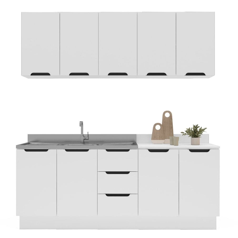Cozinha Completa 4 Peças sem Tampo Meena Branco