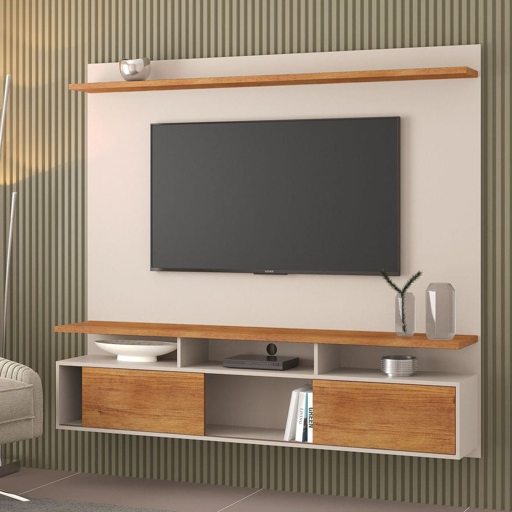 Painel para Tv 75 Polegadas 181cm X 165cm Off White / Mel