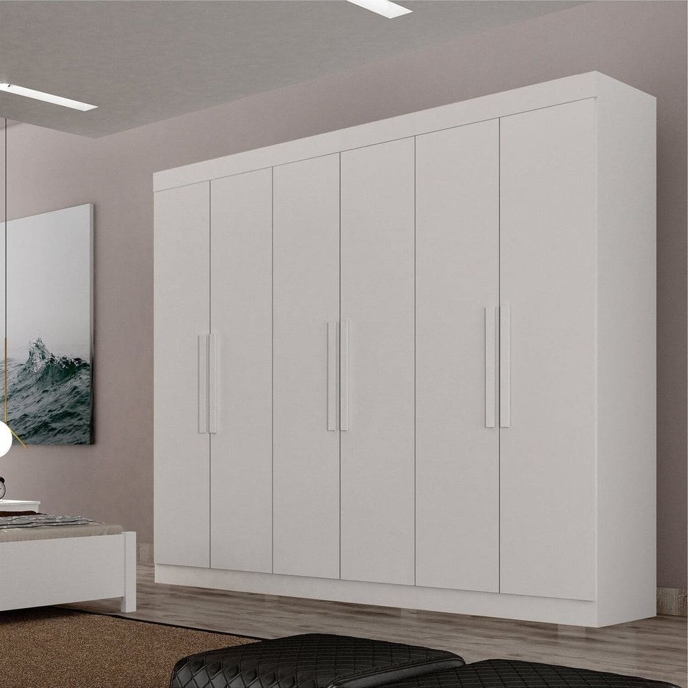 Guarda-roupas para Quarto 6 Portas Delta Branco
