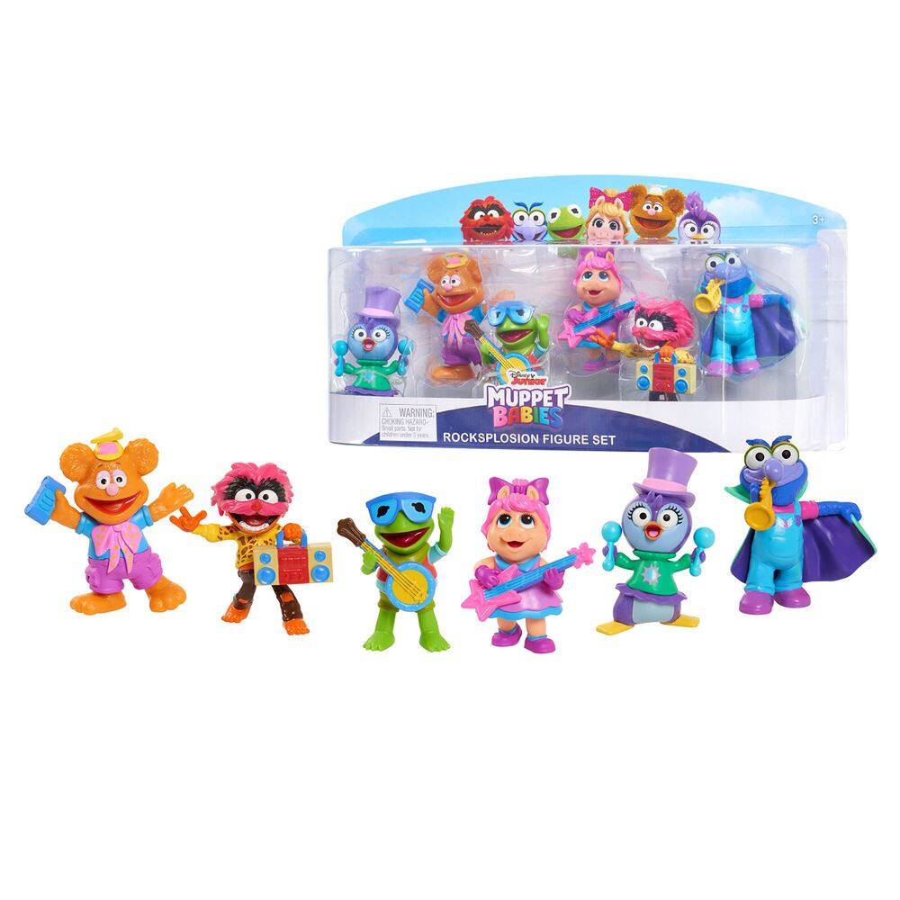 Conjunto de bonecos Just Play Disney Junior Muppet Babies Rocksplosion