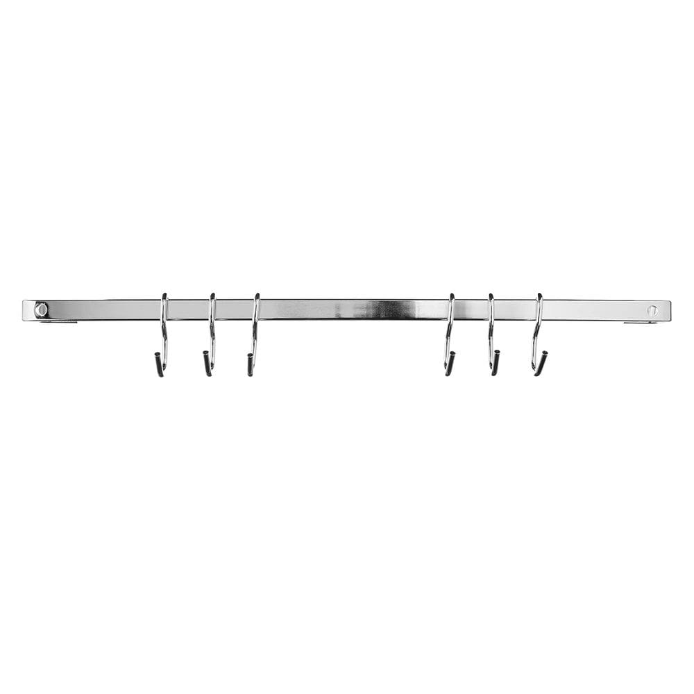 Suporte Utensílios Barra Piatina 45cm C/ 6 Ganchos Cromados