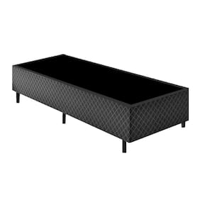 Base Cama Box Solteiro Gazin 88x188x27cm Poliester Bordado Preto