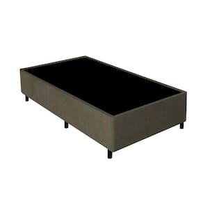 Base Cama Box Solteiro Gazin 88x188x39cm Suede Liso Marrom