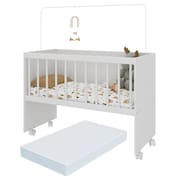 Mini Berço Moisés com Colchão Incluso e Rodízios Multimóveis MP4381C