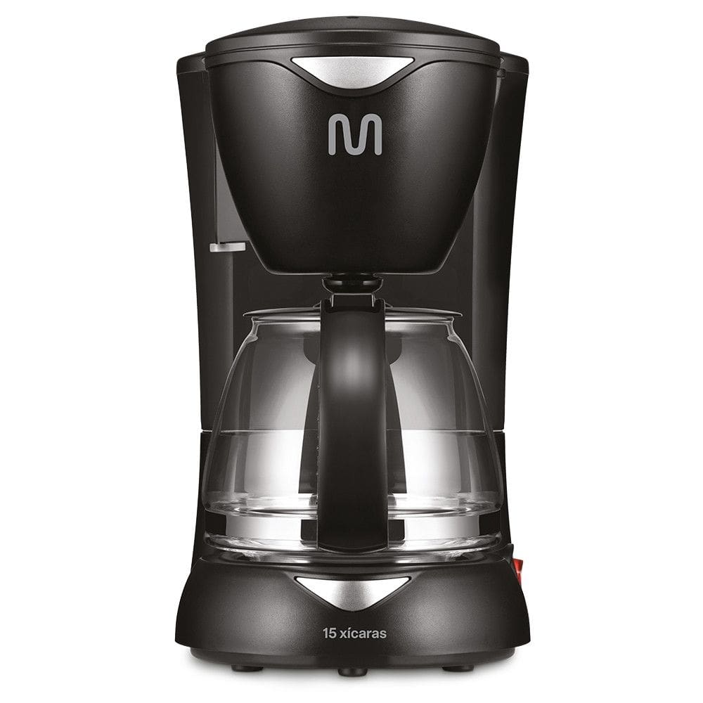 Cafeteira Elétrica 15 Xícaras Jarra de Vidro c/ Filtro Reutilizável e Colher Dosadora 220v - 550w Preta Multi - GO036