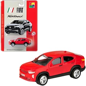 Carrinho de Metal Fiat Fastblack Preto Pneus de Borracha CKS
