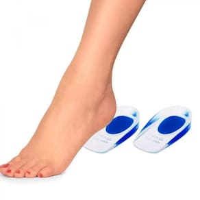 Palmilha Silicone Gel Ortopédica Calcanhar Calcanheira Branco
