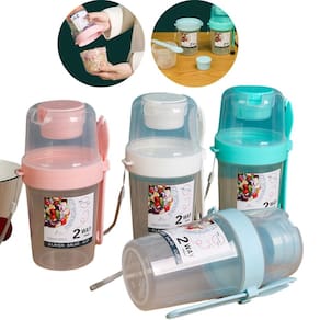 Copo para Salada Alimentos Frescos com Garfo e Molheira