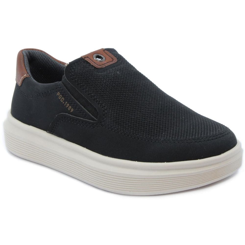 Mocassim Infantil Couro Pegada 372106 Menino - Preto