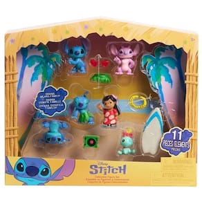 Stitch Disney - Pack Set 6 Bonecos Stitch, Lilo ,Angel ,Xepa Com Acessórios - Sunny
