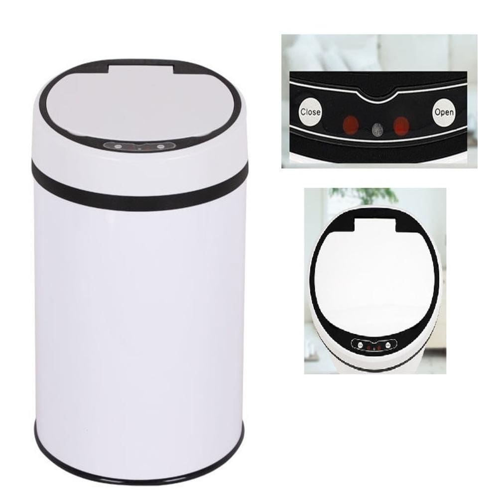 Lixeira Automatica Branca 12 Litros Sensor Inteligente