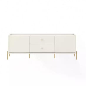 Rack para Tv até 75 Polegadas 2 Portas 2 Gavetas Jasper Off White 185cm