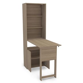 Armário Multiuso com Mesa Retrátil 2 Portas Herval Castanho 53cm