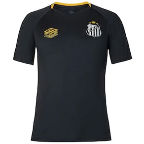 Camisa Santos 25/26 Treino Umbro Masculina - Preto e Amarelo