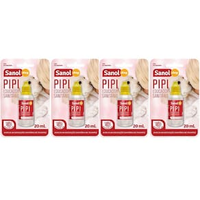 Kit com 4 Educador Sanitário Pipi Dog Pode Sanol ( Atrativo Xixi Sim ) 20ml