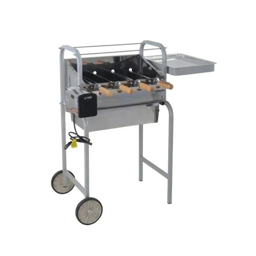 Churrasqueira Lobo Mexicana Inox 430 Super + 4 Espetos Bivolt